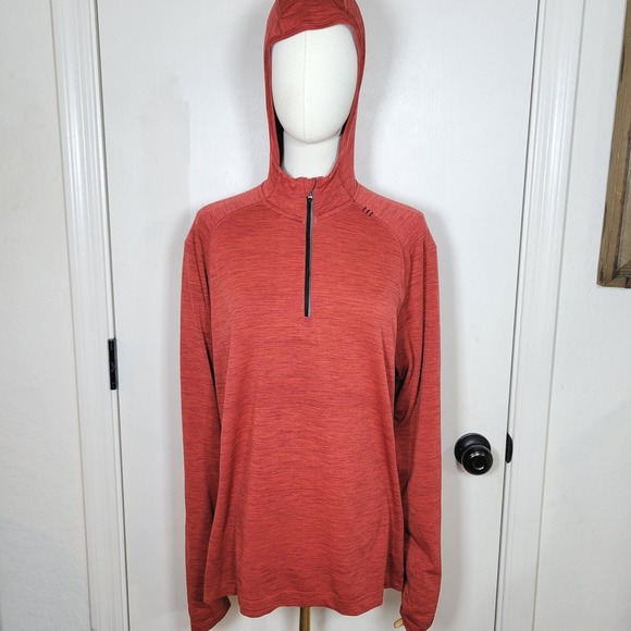 Lululemon Metal Vent Tech Hoodie Red Men's Size Medium Gym Running Jacket - Picture 1 of 13